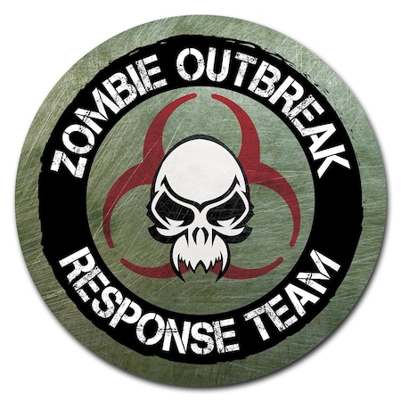 Signmission Zombie Outbreak Response Team Circle Vinyl Laminated Decal D-36-CIR-Zombie Outbreak Response Team